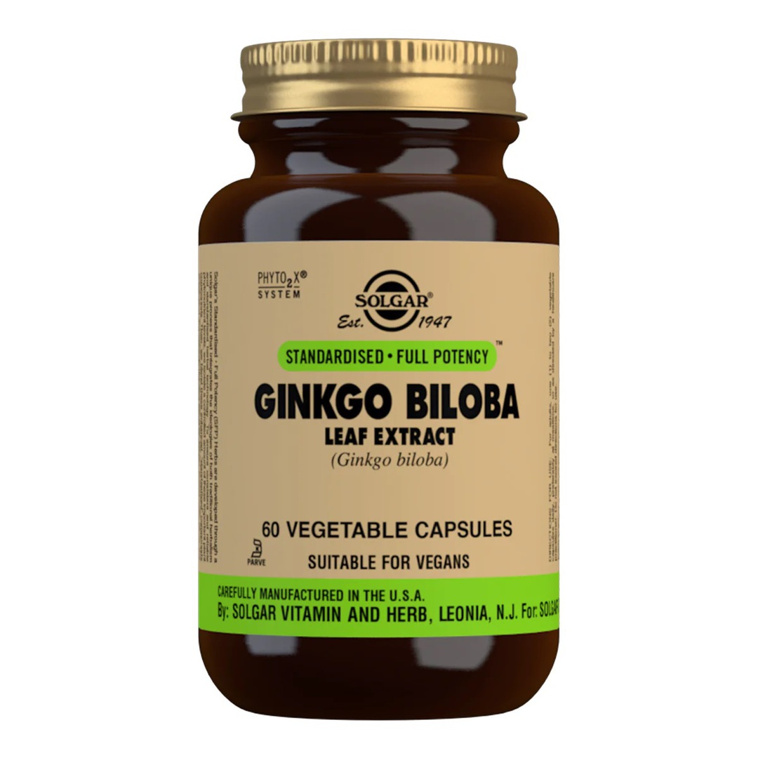 Solgar Ginkgo Biloba Leaf Extract 60 Vegecaps image 0